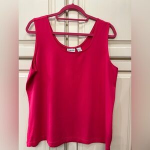 Chicos Dark Pink Sleeveless Stretchy Tank, Size 3